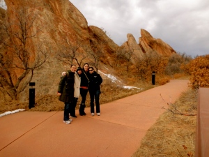 Hiking at Roxborough Park with Adrianna, Ruth and Yunuen on a day off in Colorado.