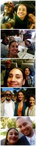 One the plane to Virginia, having lunch at Union Station in Washington D.C., On the VRE to Virginia, at the Wedding and me and my cousin James.